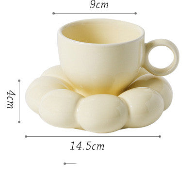 Ceramic Flower Mug and Saucer