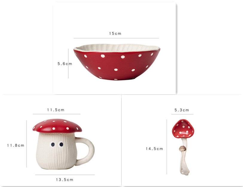 Maidenheart Red Mushroom Tableware