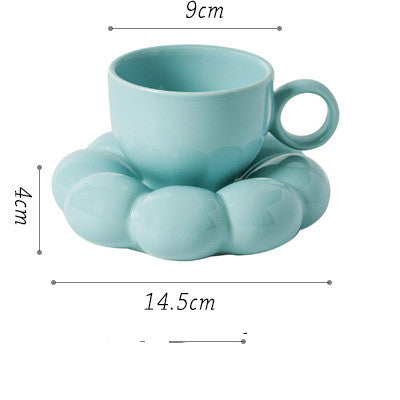 Ceramic Flower Mug and Saucer