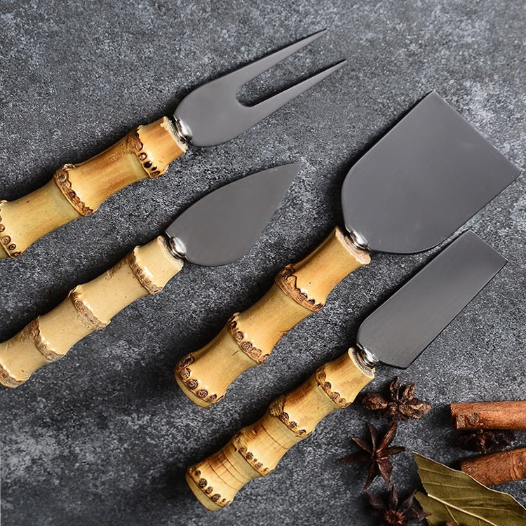 Baking Tool Pizza Bamboo Cheese Knife Set