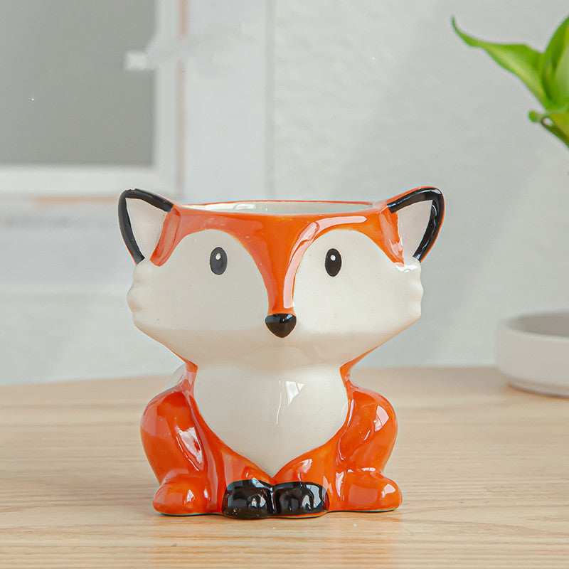Ceramic Cartoon Animal Succulent Flower Pot