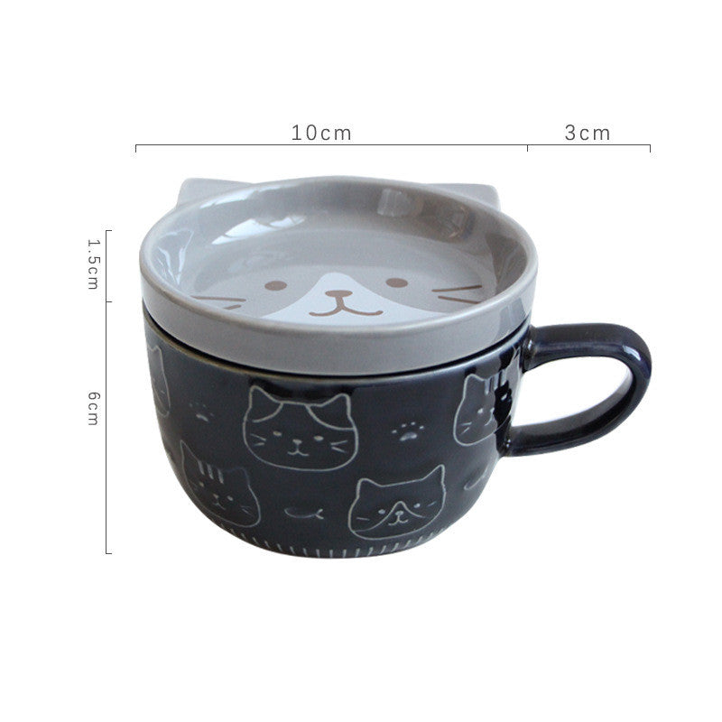 Cat Stamp Mug + Lid